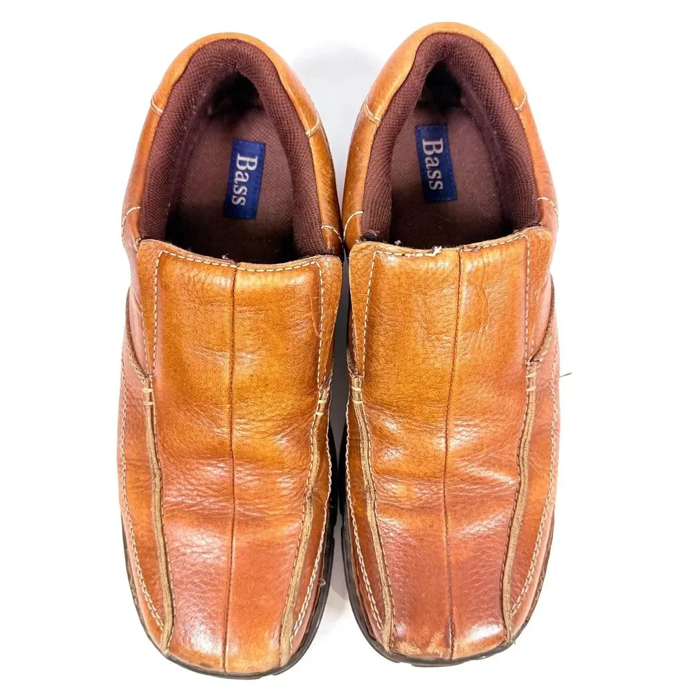 Bass Sequoia Mens Brown Leather Loafers Size 11‎ Academia